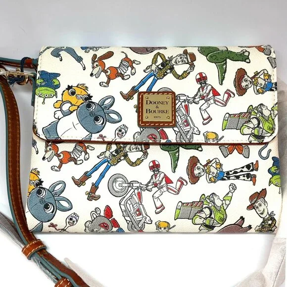 Dooney & Bourke Disney Toy Story 4 Crossbody Bag Woody Buzz Fold Over Wallet - Picture 13 of 16